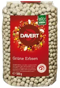 Mazăre verde bio, 500 g, Davert