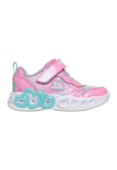 Pantofi sport cu LED-uri Infinite Heart - Albastru aquamarin/Roz aprins