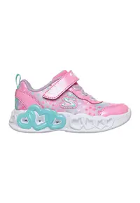 Pantofi sport cu LED-uri Infinite Heart - Albastru aquamarin/Roz aprins