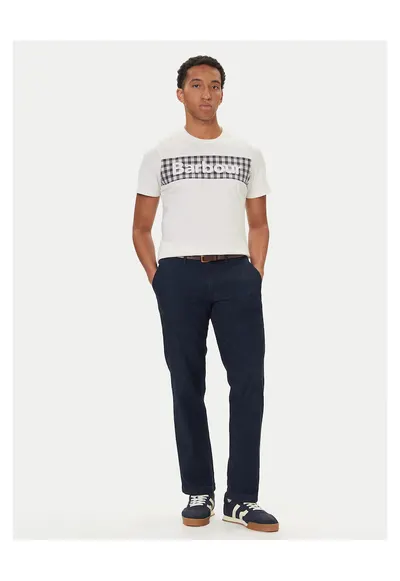 Tricou barbati alb - bumbac