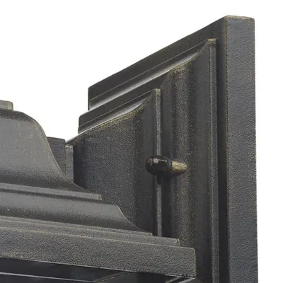 Aplica Doyle Outdoor Wall Light Black/Gold Glass IP44
