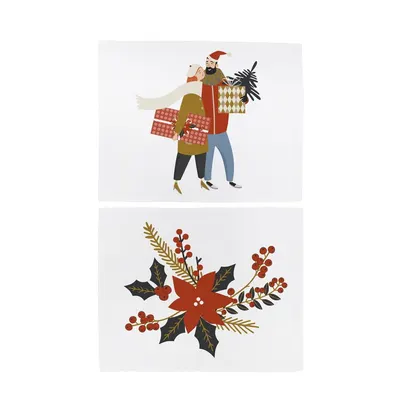 Suport pentru farfurii 2 buc. din material textil 35x45 cm cu model de Crăciun Christmas Star – Butter Kings