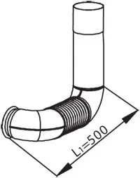 Racord evacuare (lungime:500 670mm) potrivit MERCEDES ACTROS OM541.920-OM542.921 04.96