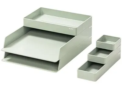Set suporturi orizontale Deli NuSign - ENS001, 6 buc, verde