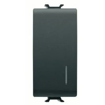 Intrerupator cu revenire ( sonerie ) 1 modul cu led 16A Gewiss Chorus GW12132, negru satin