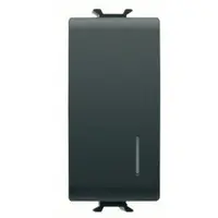 Intrerupator cu revenire ( sonerie ) 1 modul cu led 16A Gewiss Chorus GW12132, negru satin