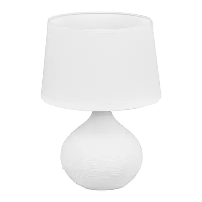 Veioză din ceramică și pânză Reality Martin, înălțime 29 cm, alb