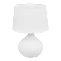 Veioză din ceramică și pânză Reality Martin, înălțime 29 cm, alb