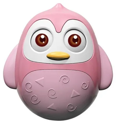 Jucărie pentru bebeluși nevalășă Huanger - Pinguin roz