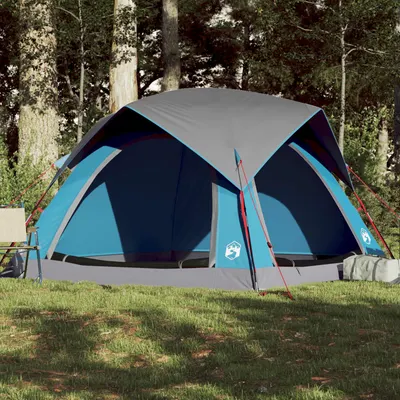 Gossi cabina cort de camping, 4 persoane, albastru, impermeabil