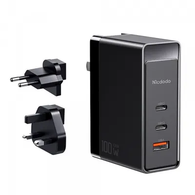 Incarcator Retea McDodo CH-8101 Pro Nuc AR Power Travel, 100W, 5A, 1 x USB-A - 2 x USB-C, Negru