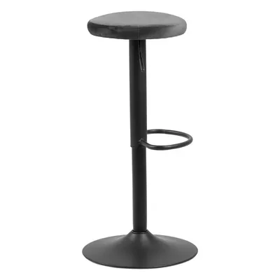 Scaun de bar gri cu înălțime ajustabilă tapițat (înălțime șezut 62 cm) Finch – Actona