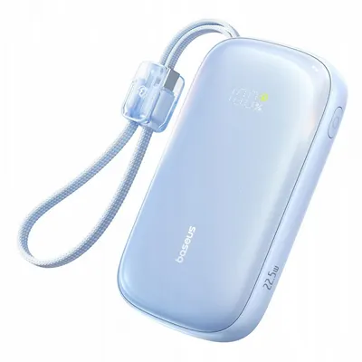 Baterie Externa Baseus EnerFill FC21 Qpow 3 Ultra, 20000mAh, 22.5W, QC + PD, 1 x USB-A - 1 x USB-C, Albastra E0027M03