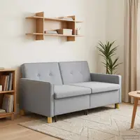 vidaXL Canapea extensibilă Gri deschis 154 x 94,5 x 80,5 cm