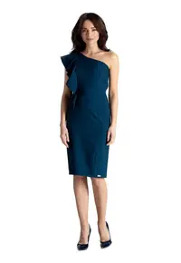 Rochie de seara dama Flojt K488 albastru inchis - Albastru inchis