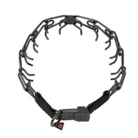 Zgarda otel inoxidabil negru micro pentru dresaj cu eliberare rapida Sprenger – 40 cm