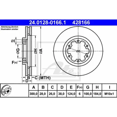 Disc frana ATE 24.0128-0166.1