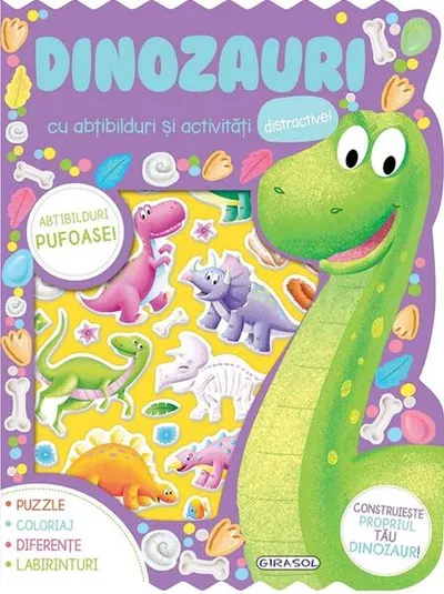 Abțibilduri pufoase - Dinozauri - Paperback - ***