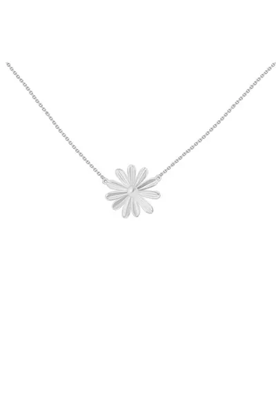 Colier in forma de floare placat cu argint 925