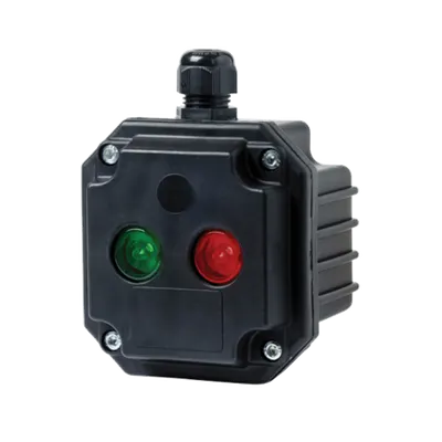 Cutie cu 1 Indicator Lumina Verde cu 2 Intrari,ip65