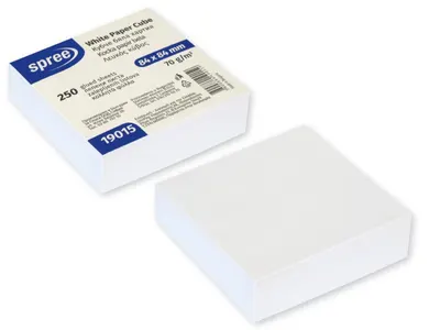 Cub de hârtie albă, 84x84 mm, 250 coli, 70 g/m2