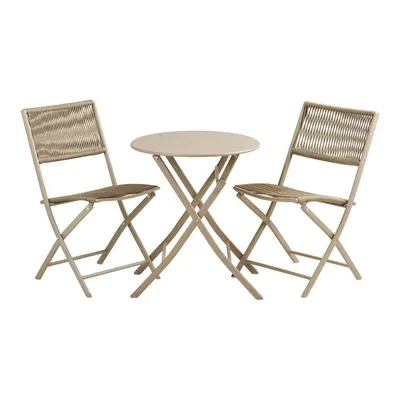 Set de dining pentru grădină bej din metal pentru 2 persoane Arcas – House Nordic
