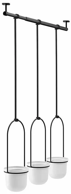 Jardiniere suspendate Umbra - Triflora, 3 buc, alb