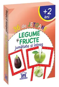 36 de Jetoane - Legume și Fructe (jumătate și întreg) - Hardcover - ***