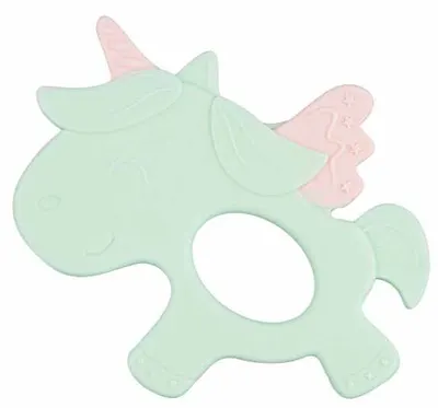 Inel gingival din silicon Canpol - Unicorn, turcoaz