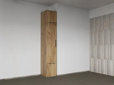 Dulap dormitor Stejar Auriu 1U cu suprapozabil - Madrid