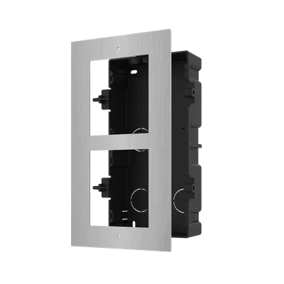 Panou frontal pentru 2 module de videointerfon modular Hikvision DS-KD- ACF2/S permite conectarea a 2 module de interfon modular