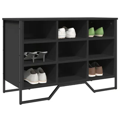 Gossi pantofar, negru, 90x38x61,5 cm, lemn prelucrat