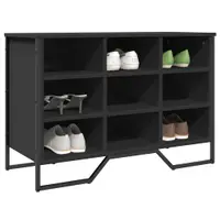 Gossi pantofar, negru, 90x38x61,5 cm, lemn prelucrat