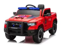 Masinuta electrica pompieri, DODGE RAM 1500 RHO, 140W, 12V 10Ah, echipata premium, rosie