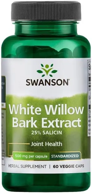 White Willow Bark Extract, 500 mg, 60 capsule, Swanson