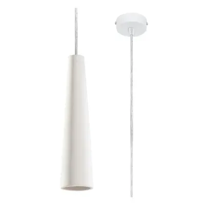 Lustră albă cu abajur din ceramică ø 8 cm Alverna – Sollux