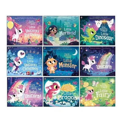 Ten Minutes to Bed Series 9 Books Collection Set By Rhiannon Fielding (Little Unicorn's Birthday,Little Mermaid,Dinosaur, Unicorn's Christmas, Monster, Little Unicorn, Baby Unicorn, & More)
