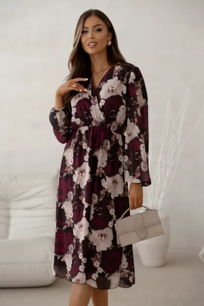 Rochie midi cu imprimeu floral i...