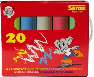 Crete colorate Sense - 20 buc, într-o cutie de carton
