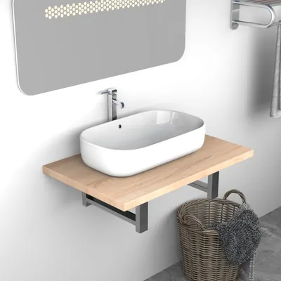 vidaXL Mobilier de baie, stejar, 60 x 40 x 16,3 cm