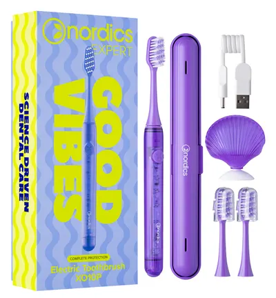 Periuță de dinți electrică sonică Nordics Expert X010, violet