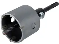 Freza-coroană cu plăcuțe din carbură pentru cărămidă și beton Wolfcraft - SDS plus, 83 х 46 mm