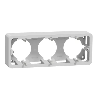 New Unica - doza - aparenta - 3 x 2 module - aluminiu
