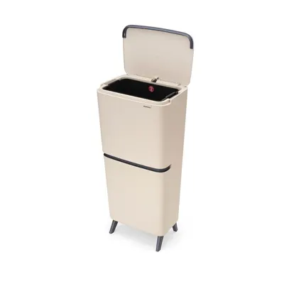 Coș de gunoi gri deschis pentru reciclare 20+25 l din plastic SortUp Recycle Hi – Brabantia