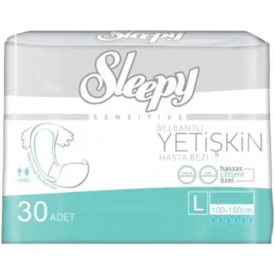 Scutece Slip Adulti Sleepy Sensitive, Marimea L, 100-150 cm, 30 Bucati