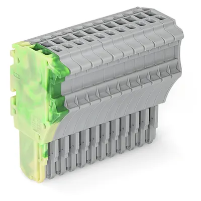 1-conductor female plug; 1.5 mm²; 12-pole; 1,50 mm²; green-yellow, gray