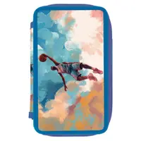 Penar neeachipat 3 fermoare, 20x6x13 cm, motiv Basket, Herlitz