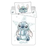 Lenjerie de pat pentru copii albă din bumbac pentru pătuț 100x135 cm Lilo and Stitch "White Star" – Jerry Fabrics