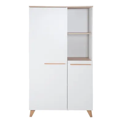 Șifonier de copii alb cu aspect de lemn de stejar 52x180x180 cm Léon – Roba