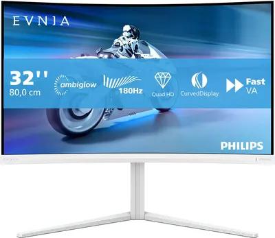 Monitor de gaming Philips – 32M2C5501, 31.5'', QHD, 180Hz, 1ms, Curved